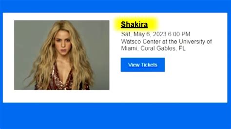 Bought tickets but not a Shakira concert